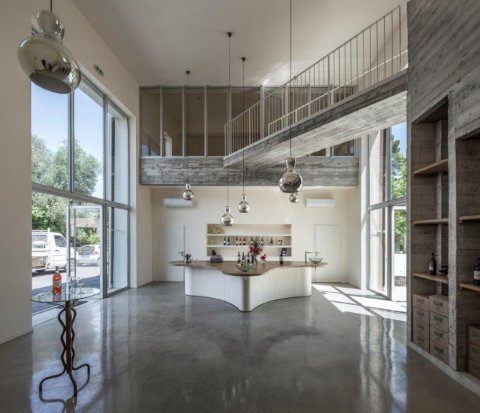 Wine tasting room at the chateau 